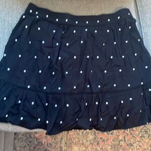 Polka dot tiered skirt